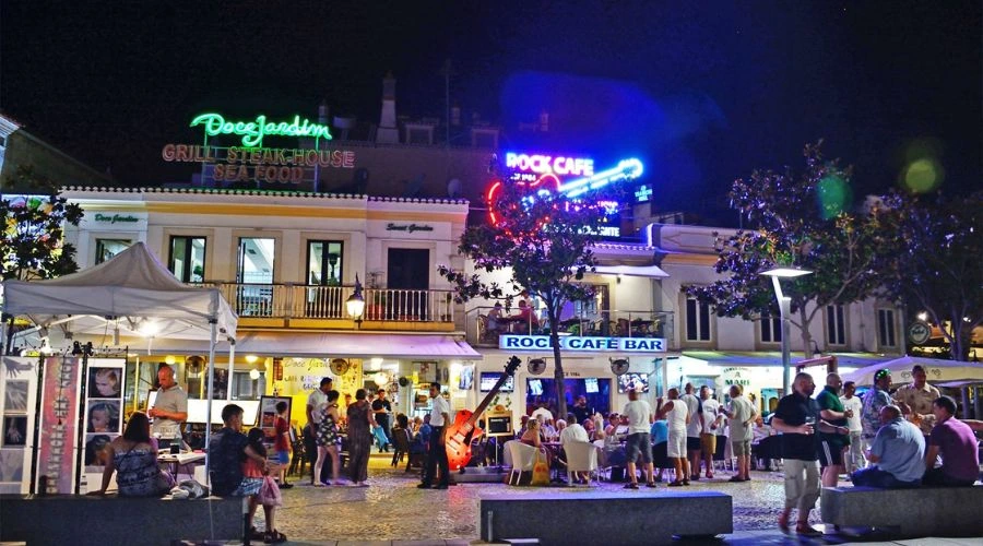 Albufeira, which was once a fishing village and is now the largest resort town in the Algarve,