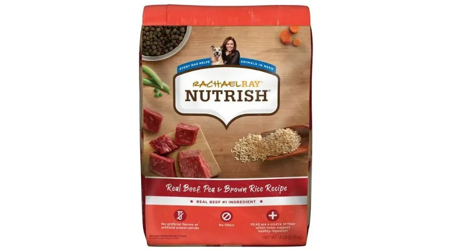 Rachael Ray Nutrish Real Beef, Pea Brown Rice Recipe Dry Dog Food, 14 lb. Bag